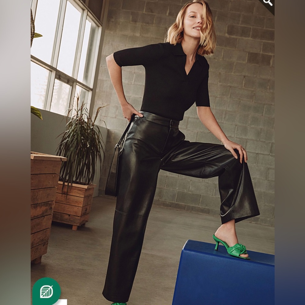 Simons | Faux Leather Trousers